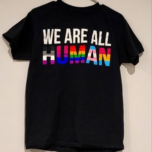 'We Are All Human' LGBTQ+ Pride Graphic T-shirt